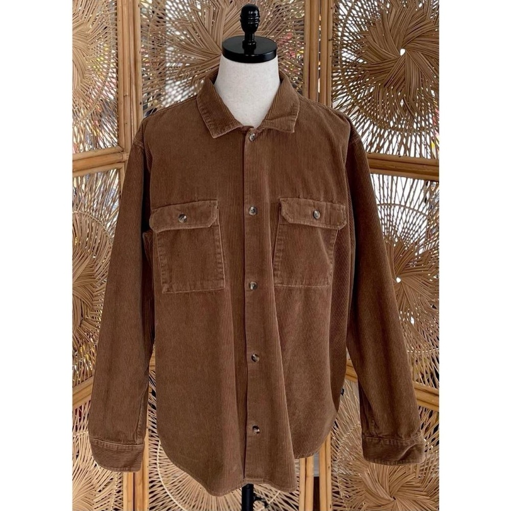 GAP Men’s Brown Corduroy Long Sleeve Button Down Shirt XXL - Picture 5 of 5